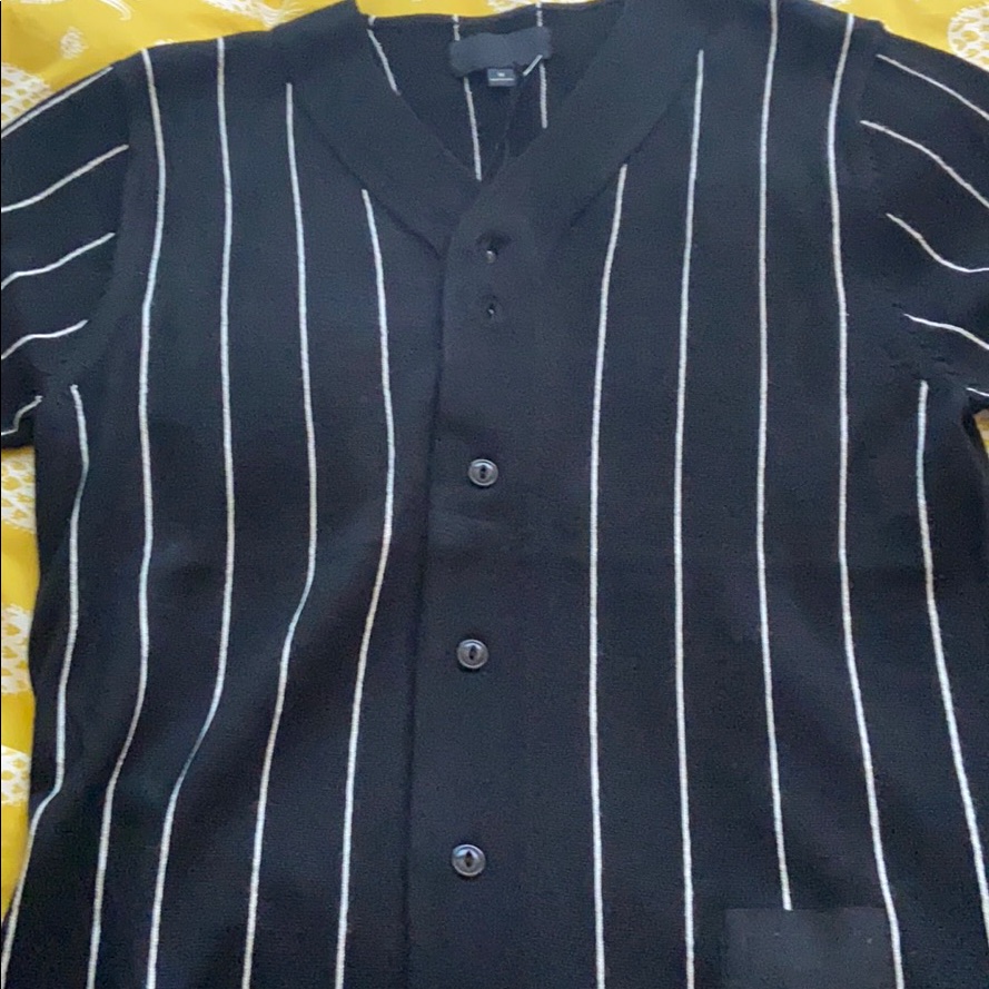 Black Scale Button Down Jersey
